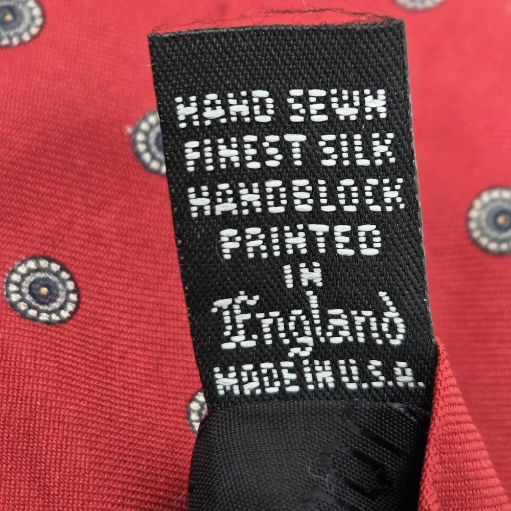 Robert Talbott Red Geometric Hand Sewn Men's Silk Tie Nordstrom Made in USA